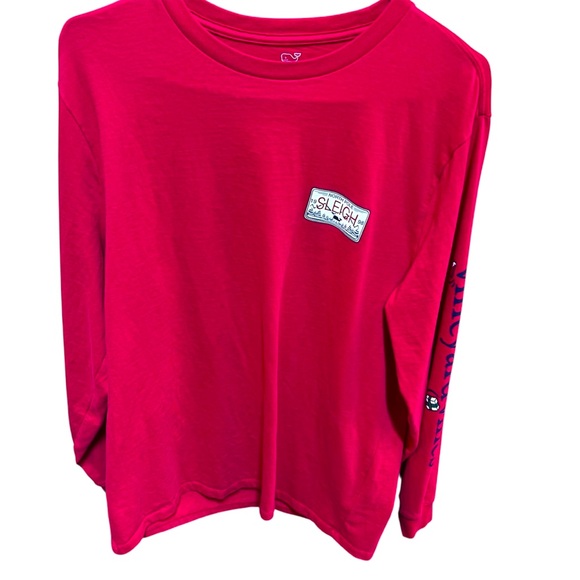 Vineyard Vines Other - Vineyard Vines Men's Vivid Red Long Sleeve Shirt & Blue Pickup & Santa.  Large